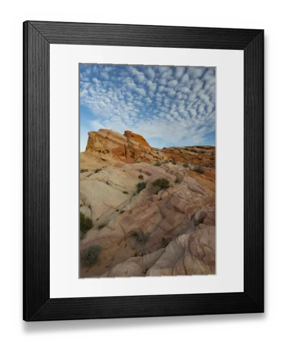 Framed Print : North America, USA, Nevada. Colored and striated rock formations and clouds Framed Print : North America, USA, Nevada. Colored and striated rock formations and clouds