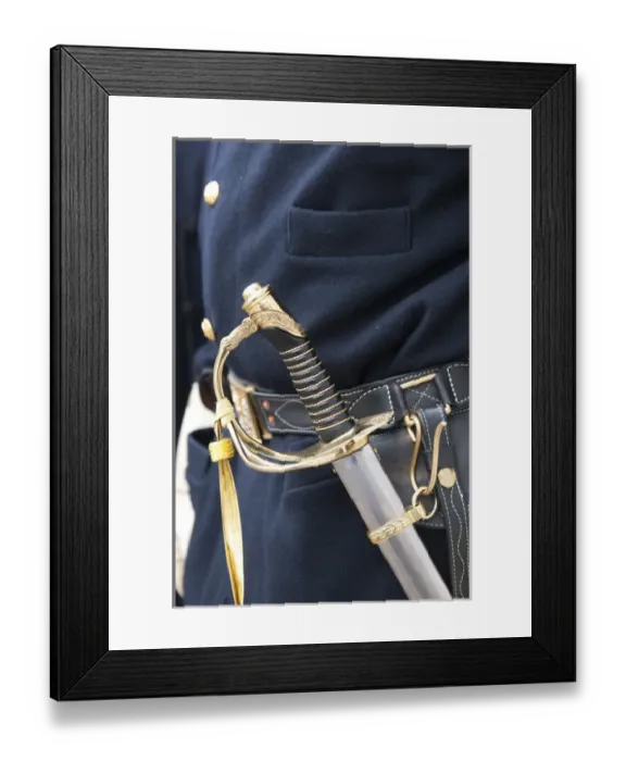 Framed Print : USA, Nevada. People in period dress CIvil War saber in Virginia CIty, Nevada Framed Print : USA, Nevada. People in period dress CIvil War saber in Virginia CIty, Nevada