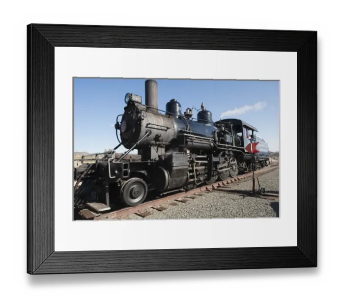 Framed Print : USA, Nevada. Old steam locomotive at historic Gold Hill train station, our side Virginia CIty Framed Print : USA, Nevada. Old steam locomotive at historic Gold Hill train station, our side Virginia CIty
