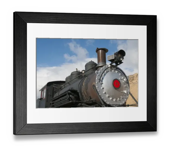Framed Print : USA, Nevada. Old steam locomotive at historic Gold Hill train station, our side Virginia CIty Framed Print : USA, Nevada. Old steam locomotive at historic Gold Hill train station, our side Virginia CIty