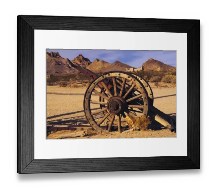 Framed Print : Old Farm Equipment, Ghost Town, Rhyolite, Nevada, USA