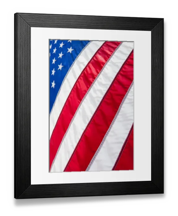 Framed Print : Stars and Stripes USA flag, Las Vegas, Nevada