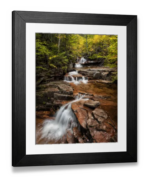 Framed Print : USA, New Hampshire, White Mountains, Vertical panorama of Coliseum Falls Framed Print : USA, New Hampshire, White Mountains, Vertical panorama of Coliseum Falls