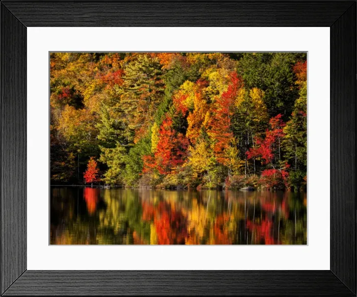 Framed Print : USA, New Hampshire, White Mountains, Fall reflections on Russell Pond Framed Print : USA, New Hampshire, White Mountains, Fall reflections on Russell Pond