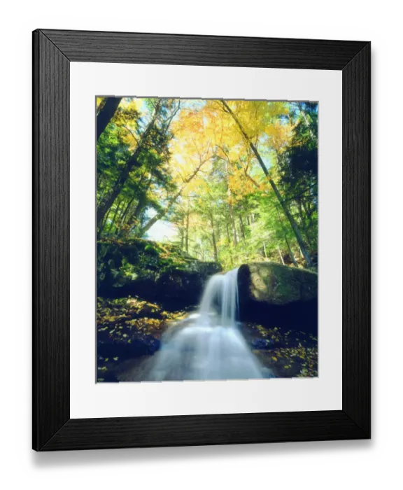 Framed Print : USA, New Hampshire, A waterfall in the White Mountains