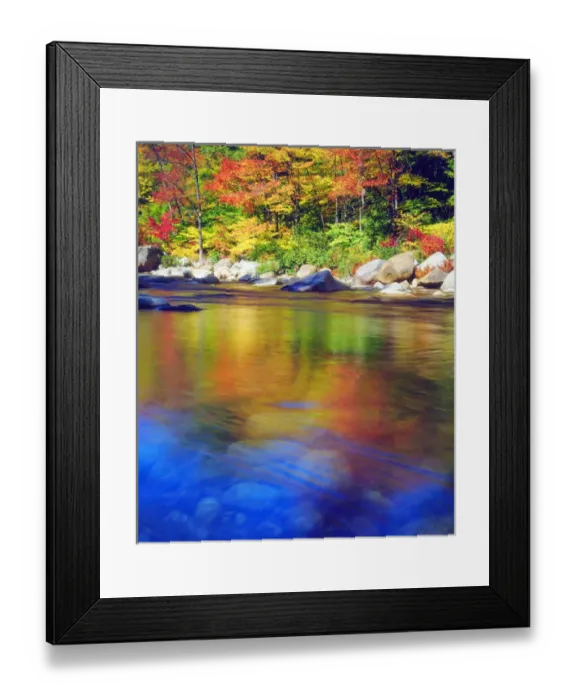 Framed Print : USA, New Hampshire, Autumn colors reflecting in the Swift River Framed Print : USA, New Hampshire, Autumn colors reflecting in the Swift River