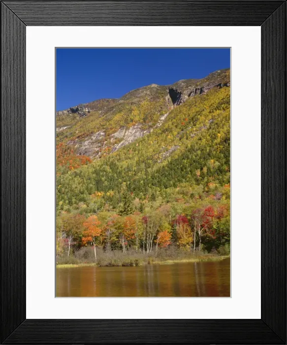 Framed Print : USA, New Hampshire, White Mountains, Crawford Notch State Park, Mount Webster rises
