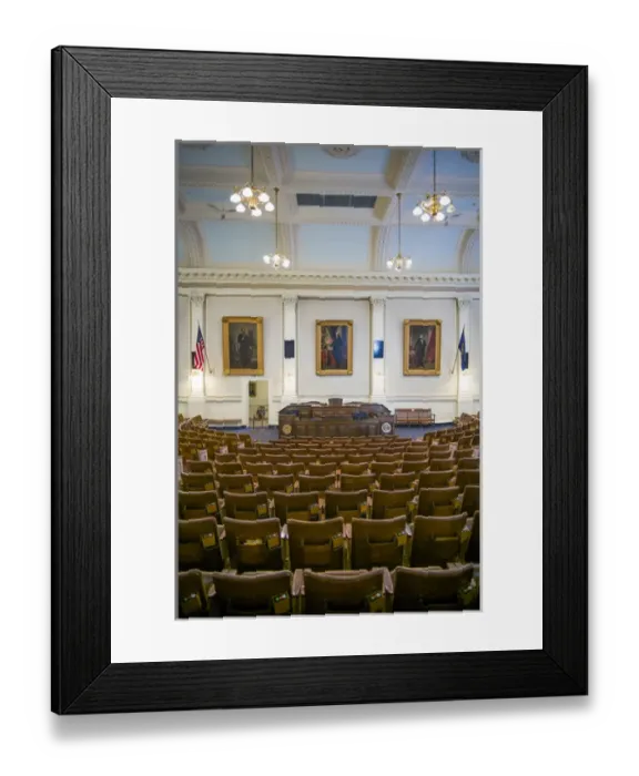 Framed Print : USA, New Hampshire, Concord, New Hampshire State House, interior of the chamber of Framed Print : USA, New Hampshire, Concord, New Hampshire State House, interior of the chamber of