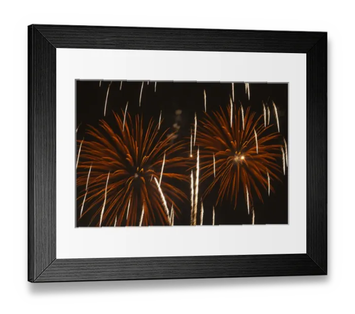 Framed Print : Fireworks at the Albuquerque Hot Air Balloon Fiesta, New Mexico