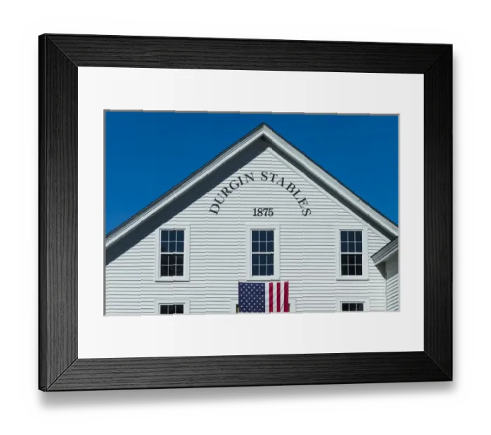 Framed Print : USA, New Hampshire, Lake Winnipesaukee Region, Wolfeboro, Durgin Stables building Framed Print : USA, New Hampshire, Lake Winnipesaukee Region, Wolfeboro, Durgin Stables building
