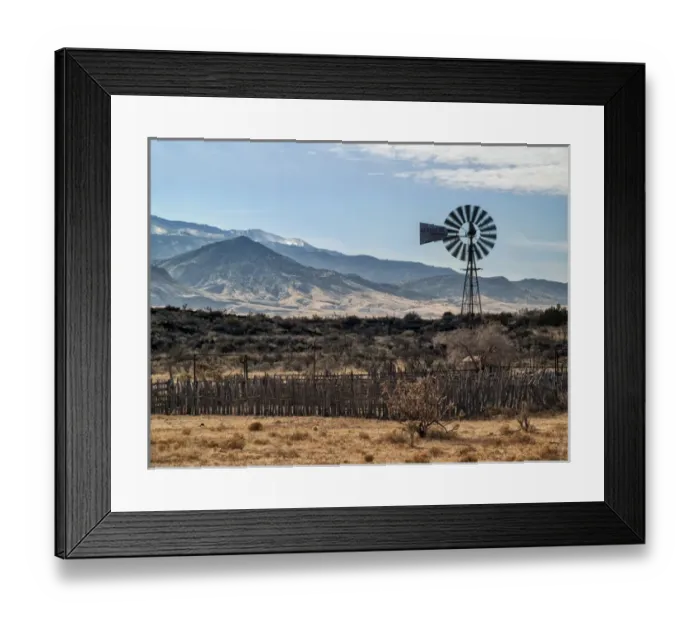 Framed Print : USA, New Mexico, Aermotor windmill and cattle pen Framed Print : USA, New Mexico, Aermotor windmill and cattle pen