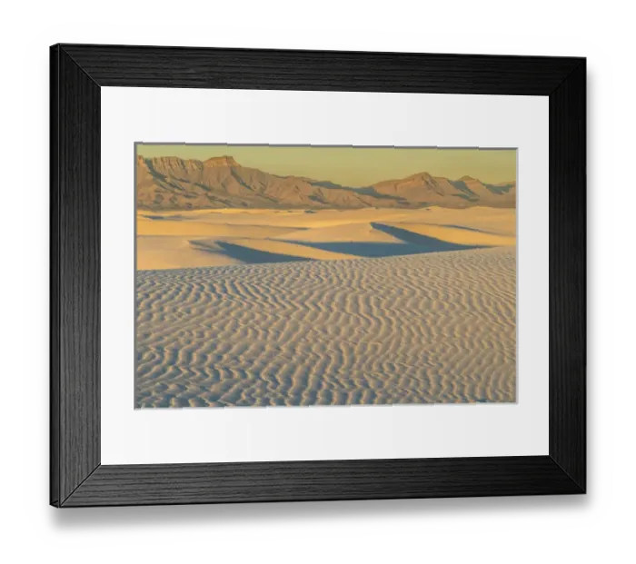 Framed Print : USA, New Mexico, White Sands National Monument. Sunset on desert. Credit as Framed Print : USA, New Mexico, White Sands National Monument. Sunset on desert. Credit as