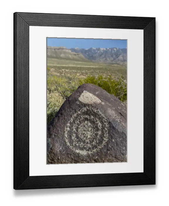Framed Print : USA, New Mexico, Three Rivers Petroglyph Site. Petroglyph etching on rock. Credit as Framed Print : USA, New Mexico, Three Rivers Petroglyph Site. Petroglyph etching on rock. Credit as