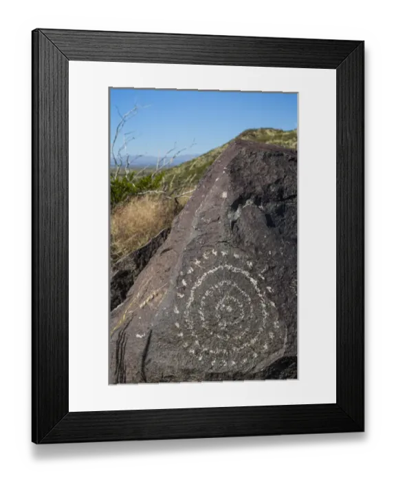 Framed Print : USA, New Mexico, Three Rivers Petroglyph Site. Petroglyph etching on rock. Credit as Framed Print : USA, New Mexico, Three Rivers Petroglyph Site. Petroglyph etching on rock. Credit as