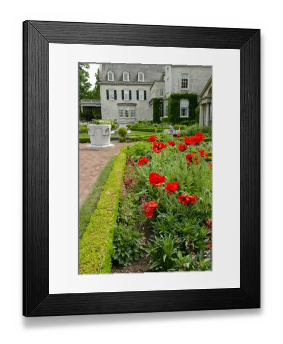 Framed Print : New York, Rochester. George Eastman House museum (founder of Kodak), garden