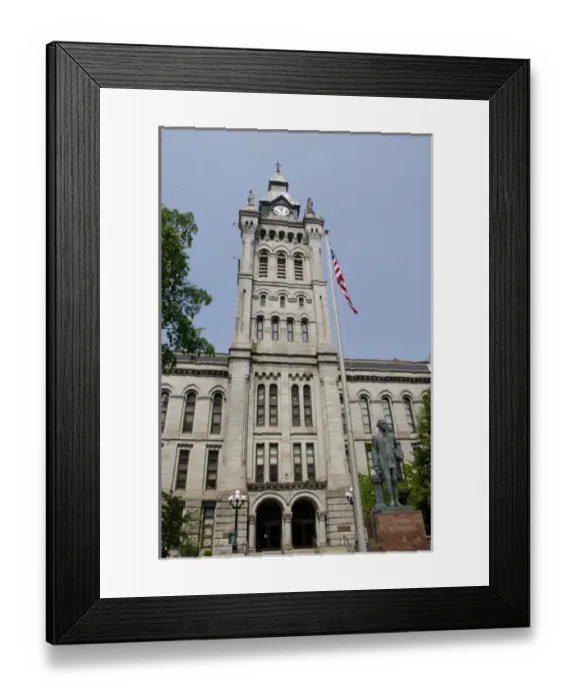 Framed Print : New York, Buffalo. Historic Erie County Hall & clock tower (old city hall & courthouse) Framed Print : New York, Buffalo. Historic Erie County Hall & clock tower (old city hall & courthouse)