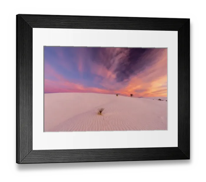 Framed Print : USA, New Mexico, White Sands National Monument. Sunrise on desert sand. Credit as Framed Print : USA, New Mexico, White Sands National Monument. Sunrise on desert sand. Credit as