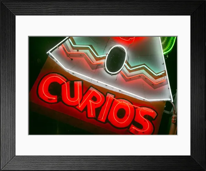 Framed Print : Neon shop sign, Tucumcari, New Mexico, USA. Route 66 Framed Print : Neon shop sign, Tucumcari, New Mexico, USA. Route 66