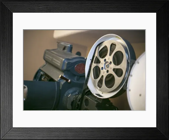 Framed Print : Albuquerque, New Mexico, USA. Central Ave, Route 66, Vintage film projector Framed Print : Albuquerque, New Mexico, USA. Central Ave, Route 66, Vintage film projector