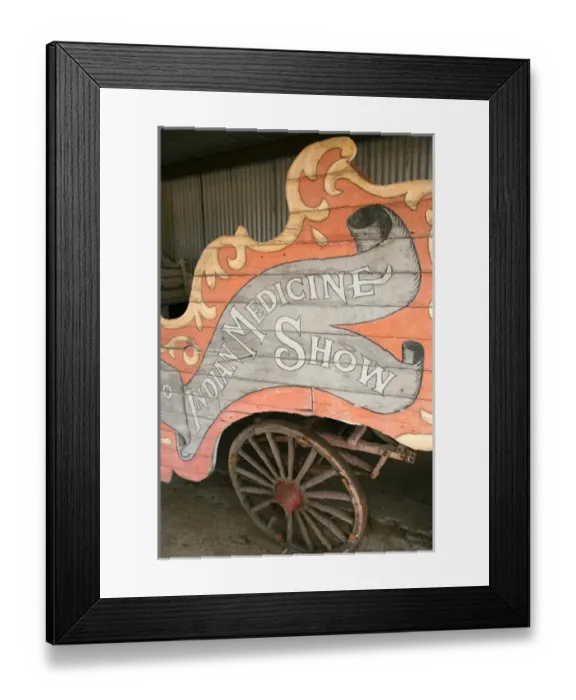 Framed Print : Tucumcari, New Mexico, USA. Old Medicine show wagon Framed Print : Tucumcari, New Mexico, USA. Old Medicine show wagon