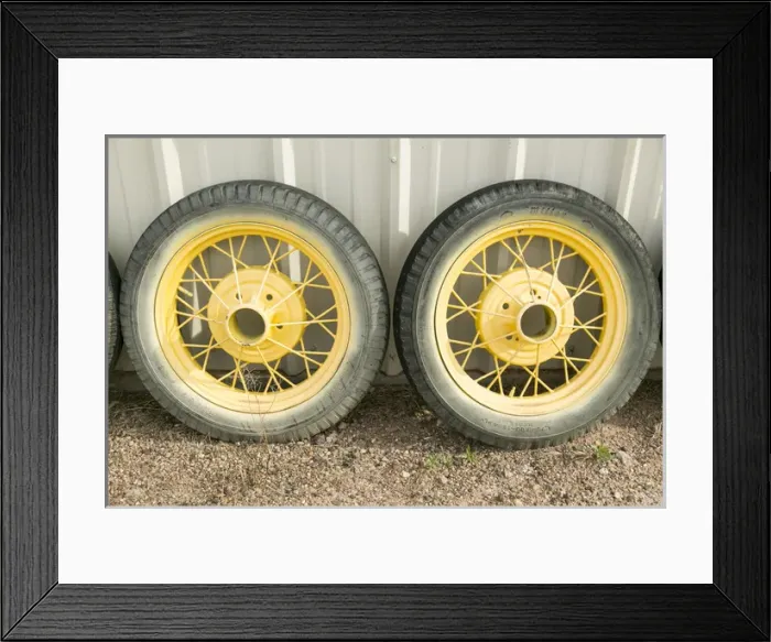 Framed Print : Wheels leaning against a wall, Tucumcari, New Mexico, USA. Route 66 Framed Print : Wheels leaning against a wall, Tucumcari, New Mexico, USA. Route 66