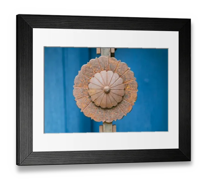 Framed Print : Rusted metal decoration, Taos, New Mexico, USA