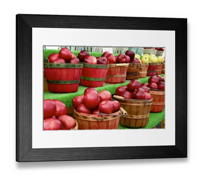 Framed Print : Apples being sold at a Farmers Market. Velarde, New Mexico