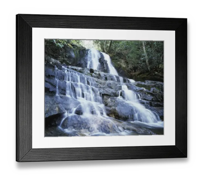 Framed Print : CTF-1333. USA, North Carolina, A waterfall in the Great Smoky Mountains Framed Print : CTF-1333. USA, North Carolina, A waterfall in the Great Smoky Mountains