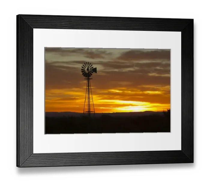 Framed Print : Sunrise, windmill, Cimarron, New Mexico, Hwy 64 Framed Print : Sunrise, windmill, Cimarron, New Mexico, Hwy 64