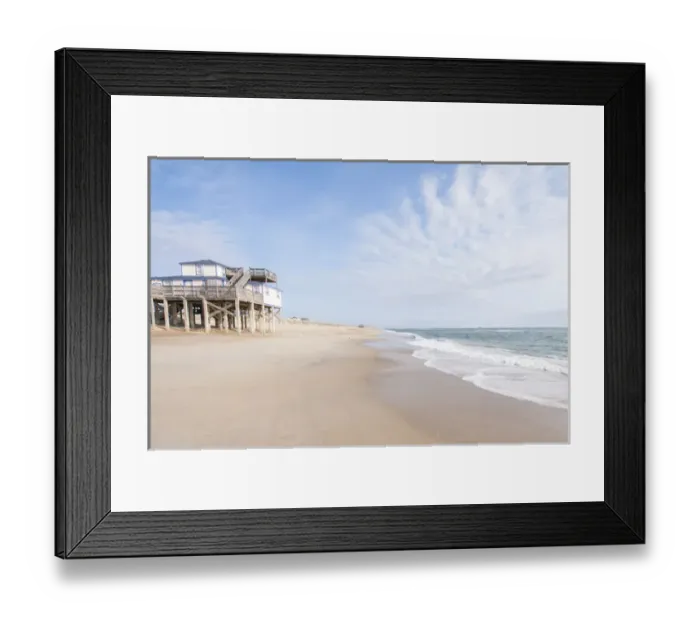 Framed Print : Beach near Kitty Hawk, Outer Banks, North Carolina, USA