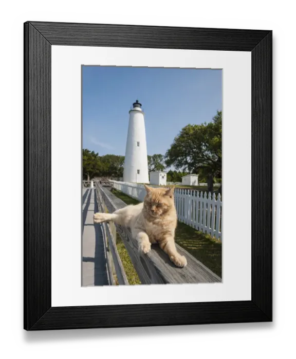 Framed Print : Ocracoke Island Light Station, Outer Banks, North Carolina, USA Framed Print : Ocracoke Island Light Station, Outer Banks, North Carolina, USA