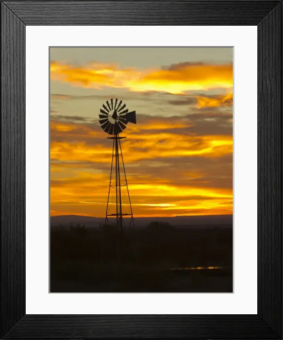 Framed Print : Sunrise, windmill, Cimarron, New Mexico, Hwy 64 Framed Print : Sunrise, windmill, Cimarron, New Mexico, Hwy 64