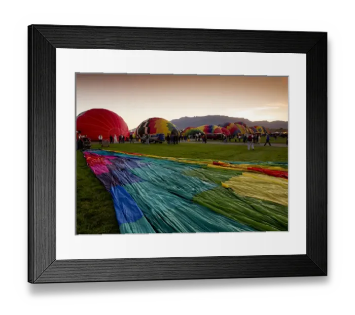 Framed Print : One of many Balloons being prepared for the Mass Ascension at the Albuquerque International