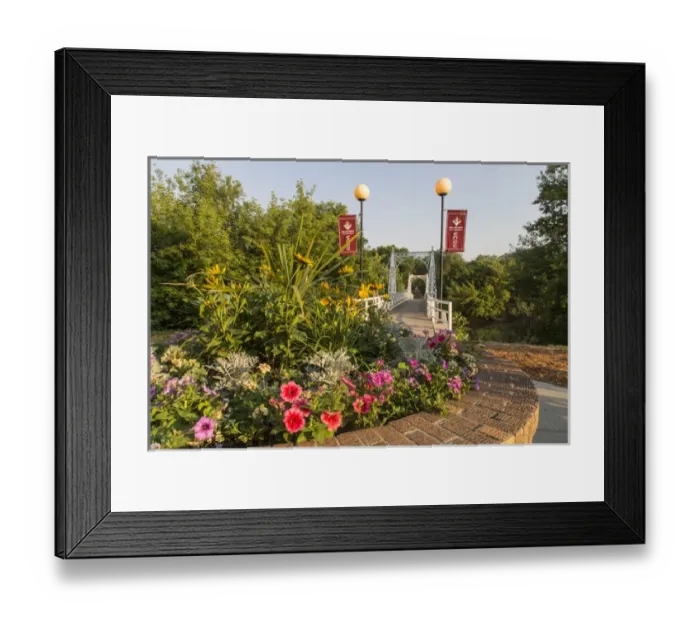 Framed Print : VCSU Footbridge over the Sheyenne River in Valley City, North Dakota, USA