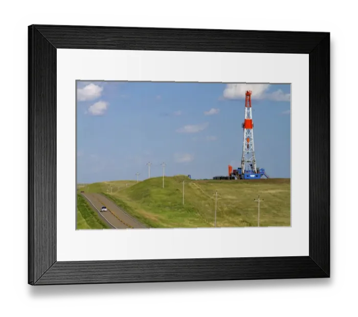 Framed Print : Patterson UTI oil drilling rig along highway 200 west of Killdeer, North Dakota, USA Framed Print : Patterson UTI oil drilling rig along highway 200 west of Killdeer, North Dakota, USA