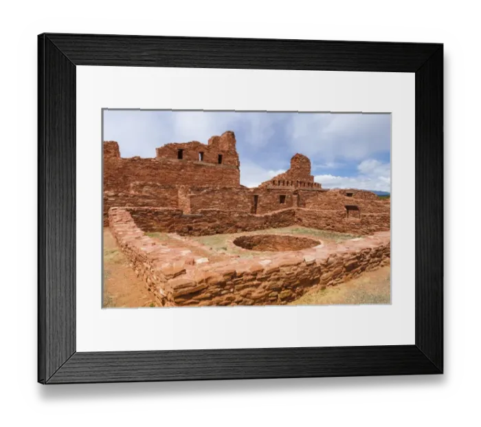 Framed Print : San Gregorio Church at Abo Ruins, Salinas Pueblo Missions National Monument. New Mexico