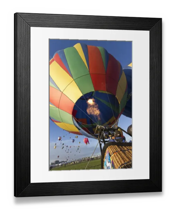 Framed Print : Envelope inflation at the Albuquerque Hot Air Balloon Fiesta, New Mexico Framed Print : Envelope inflation at the Albuquerque Hot Air Balloon Fiesta, New Mexico