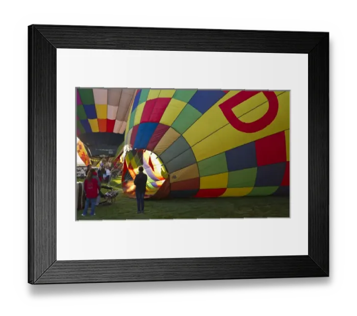 Framed Print : Envelope inflation at the Albuquerque Hot Air Balloon Fiesta, New Mexico Framed Print : Envelope inflation at the Albuquerque Hot Air Balloon Fiesta, New Mexico