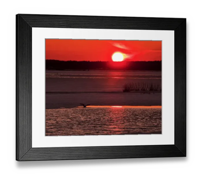 Framed Print : USA, New Jersey, Cape May. Sunset reflection on water Framed Print : USA, New Jersey, Cape May. Sunset reflection on water