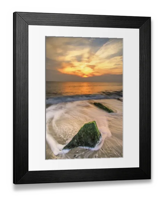 Framed Print : USA, New Jersey, Cape May. Scenic on Cape May Beach