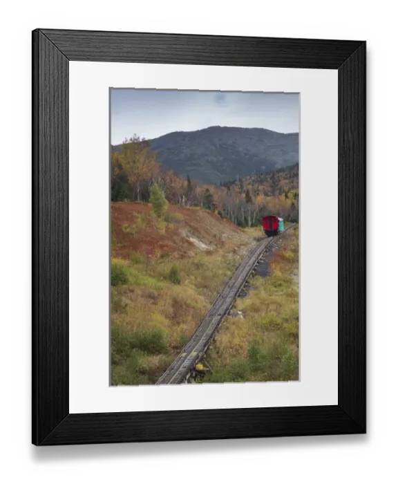 Framed Print : USA, New Hampshire, White Mountains, Bretton Woods, The Mount Washington Cog Railway
