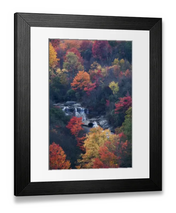 Framed Print : USA, New York, Adirondack Mountains. Autumn trees and waterfalls Framed Print : USA, New York, Adirondack Mountains. Autumn trees and waterfalls