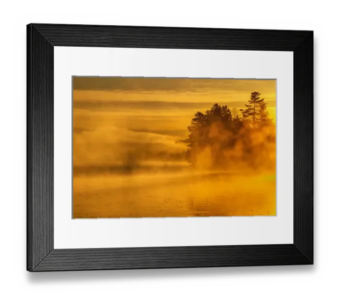 Framed Print : USA, New York, Adirondack Mountains. Morning mist on Raquette Lake Framed Print : USA, New York, Adirondack Mountains. Morning mist on Raquette Lake