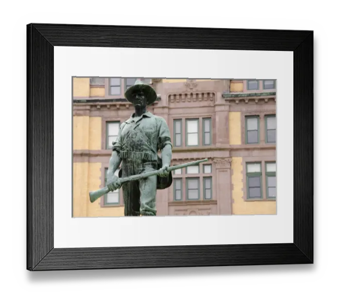 Framed Print : New York, Troy. Patriot War Monument and memorial