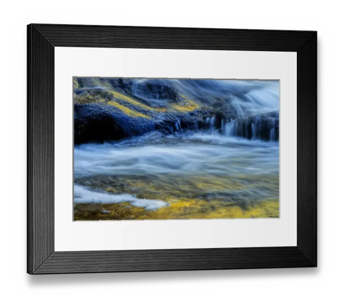 Framed Print : USA, New York, Adirondack Mountains. Flowing stream at Buttermilk Falls. Credit as Framed Print : USA, New York, Adirondack Mountains. Flowing stream at Buttermilk Falls. Credit as