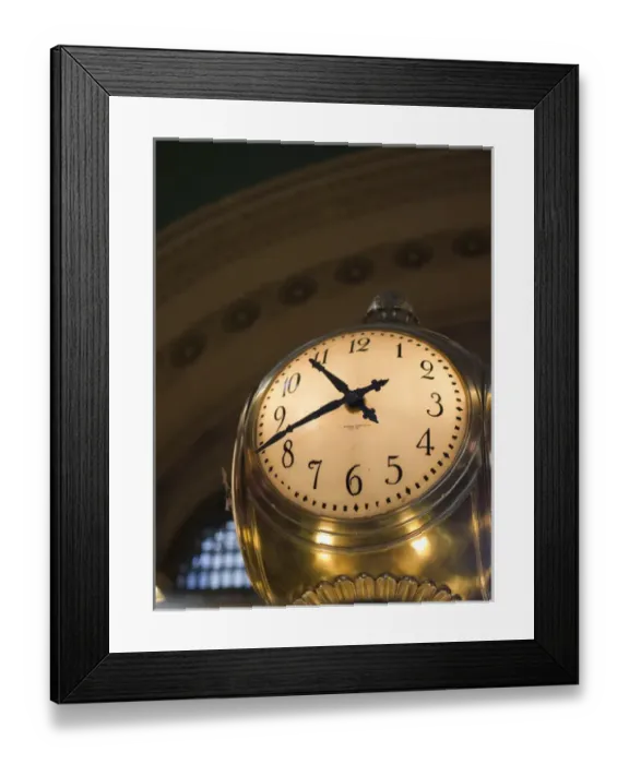 Framed Print : An illuminated clock in Grand Central Station, New York, New York, United States Framed Print : An illuminated clock in Grand Central Station, New York, New York, United States