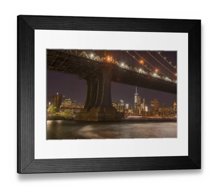 Framed Print : The Manhattan Bridge and Manhattan skyline in the evening light from Brooklyn Bridge Park Framed Print : The Manhattan Bridge and Manhattan skyline in the evening light from Brooklyn Bridge Park