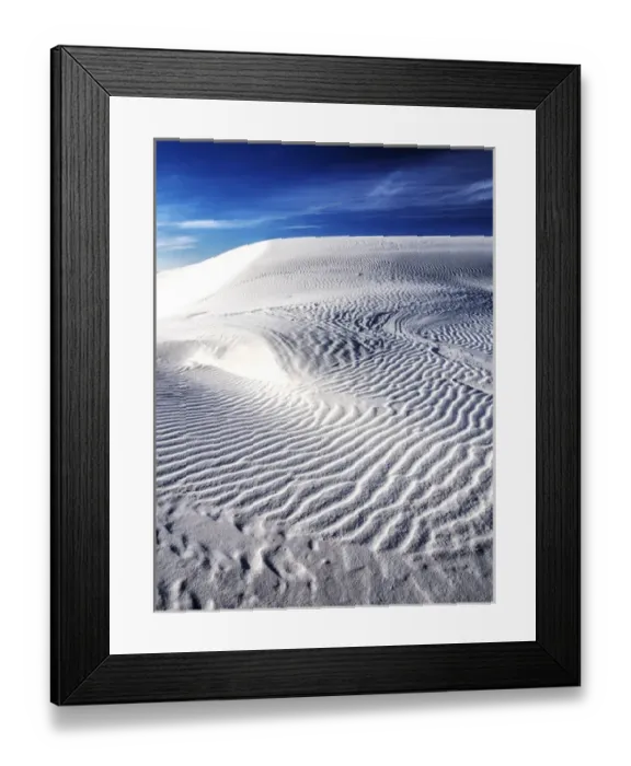 Framed Print : North America; USA; New Mexico, White Sands National Monument; Sand Dune Patterns
