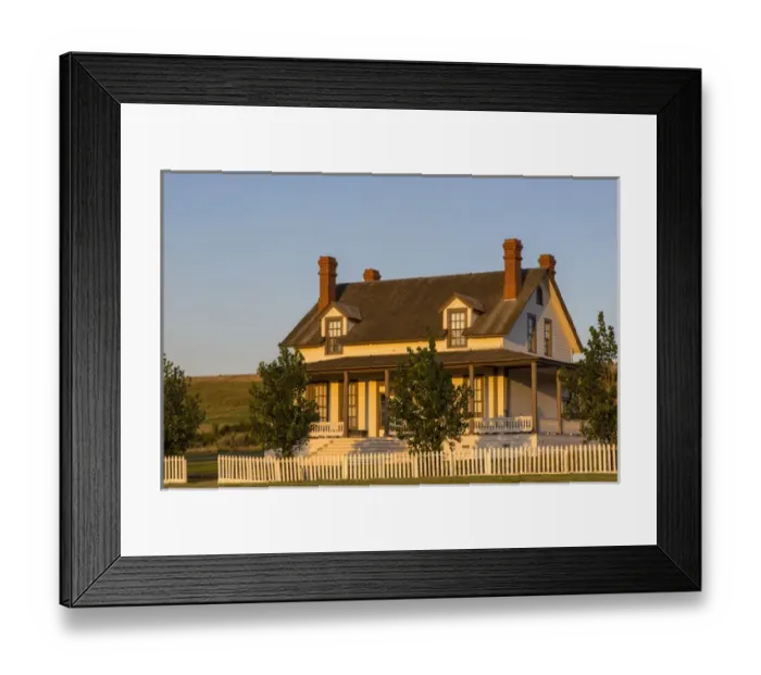 Framed Print : Custer house at Fort Lincoln State Park in Mandan, North Dakota, USA Framed Print : Custer house at Fort Lincoln State Park in Mandan, North Dakota, USA