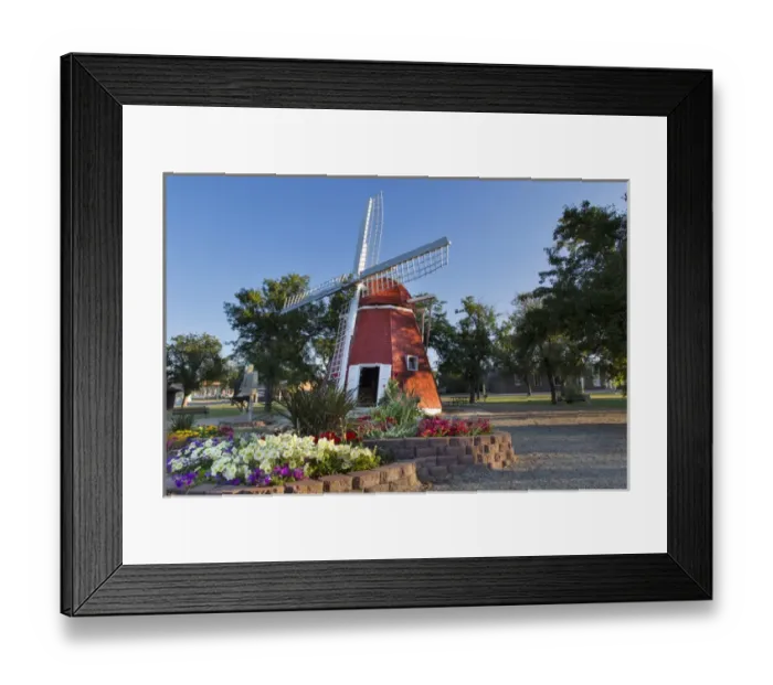 Framed Print : Danish Mill built in 1902 resides in Kenmare, North Dakota, USA